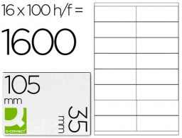 CJ100 hojas A4 1600 etiquetas adhesivas Q-Connect 105x35mm.  ILC